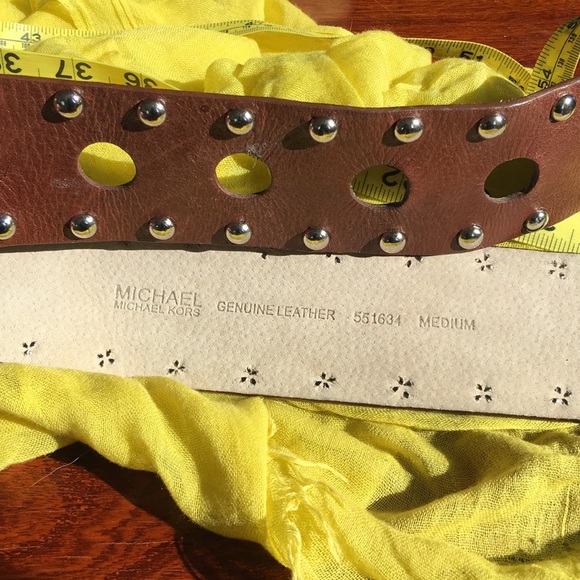 MK Leather studded belt sz M - Picture 5 of 11